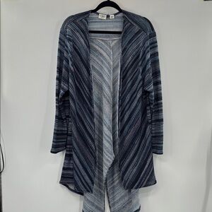 3For$20 Cato Blue and Gray Striped Cardigan size 18/20